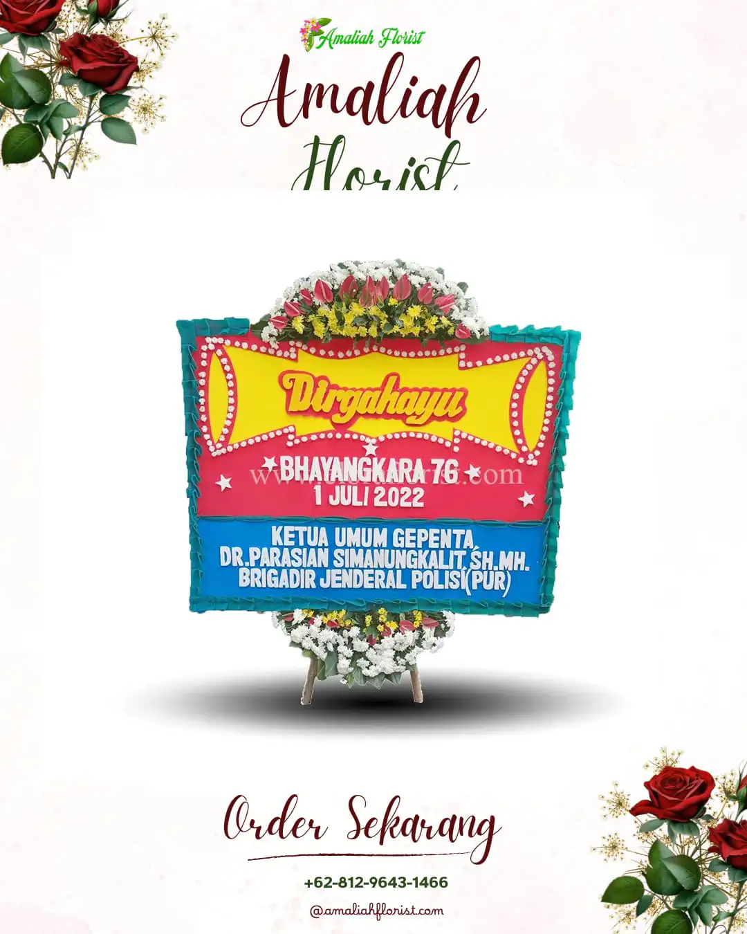 Papan Bunga HUT Ulang Tahun Gaden